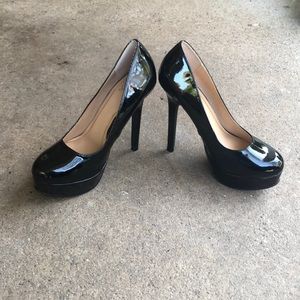 Colin Stuart black patent leather stilettos